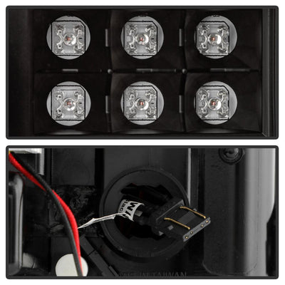 Black LED Tail Lights <br>14-18 Chevrolet Silverado 1500 15-19 2500 HD 3500 HD