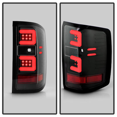 Black LED Tail Lights <br>16-18 Chevy Silverado 1500 16-19 2500 HD 3500 HD