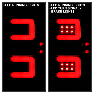 Black LED Tail Lights <br>16-18 Chevy Silverado 1500 16-19 2500 HD 3500 HD
