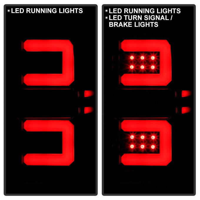 Black LED Tail Lights <br>16-18 Chevy Silverado 1500 16-19 2500 HD 3500 HD