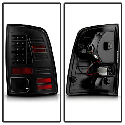 Black LED Tail Lights <br>09-18 Dodge Ram 1500 2500 3500