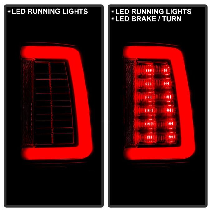 Black LED Tail Lights <br>09-18 Dodge Ram 1500 2500 3500