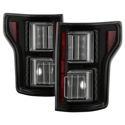 Black LED Tail Lights <br>15-17 Ford F-150