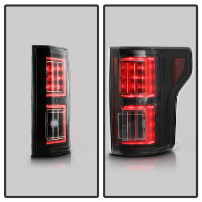 Black LED Tail Lights <br>15-17 Ford F-150