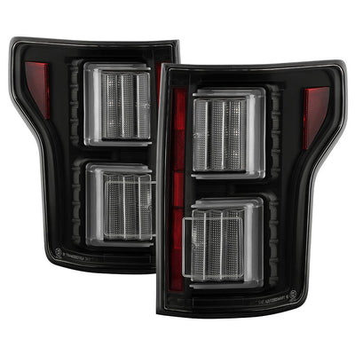 Black LED Tail Lights <br>18-20 Ford F-150