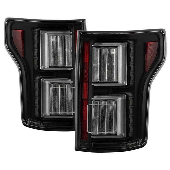 Black LED Tail Lights <br>18-20 Ford F-150