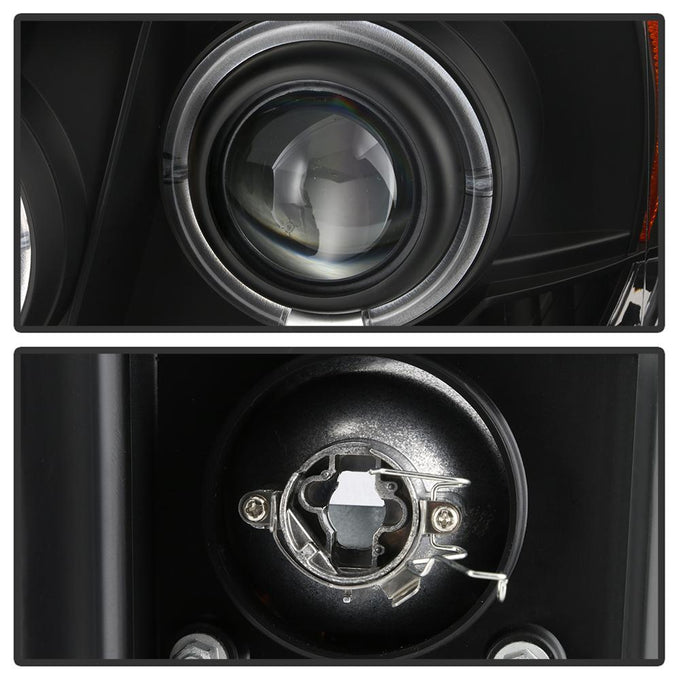 LED Halo Black Projector Headlights <br>07-14 Chevy Avalanche Suburban 1500 2500
