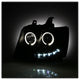 LED Halo Black Projector Headlights <br>07-14 Chevy Avalanche Suburban 1500 2500