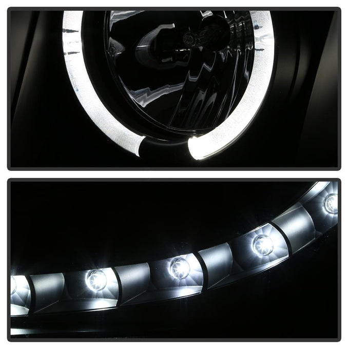 LED Halo Black Projector Headlights <br>07-14 Chevy Avalanche Suburban 1500 2500