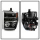 LED Halo Black Projector Headlights <br>08-10 Ford F-250 F-350 F-450 Super Duty