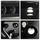 LED Halo Black Projector Headlights <br>08-10 Ford F-250 F-350 F-450 Super Duty