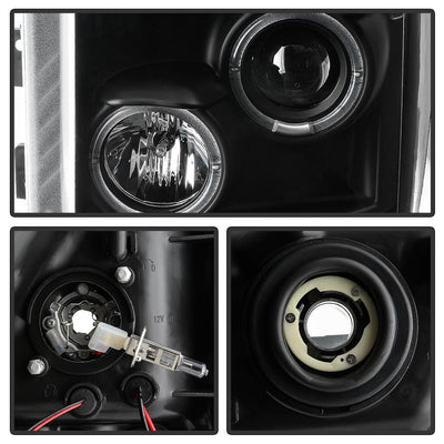 LED Halo Black Projector Headlights <br>11-16 Ford F-250 F-350 F-450 Super Duty