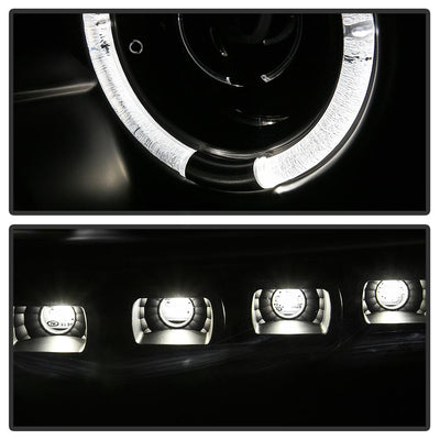 LED Halo Black Projector Headlights <br>11-16 Ford F-250 F-350 F-450 Super Duty