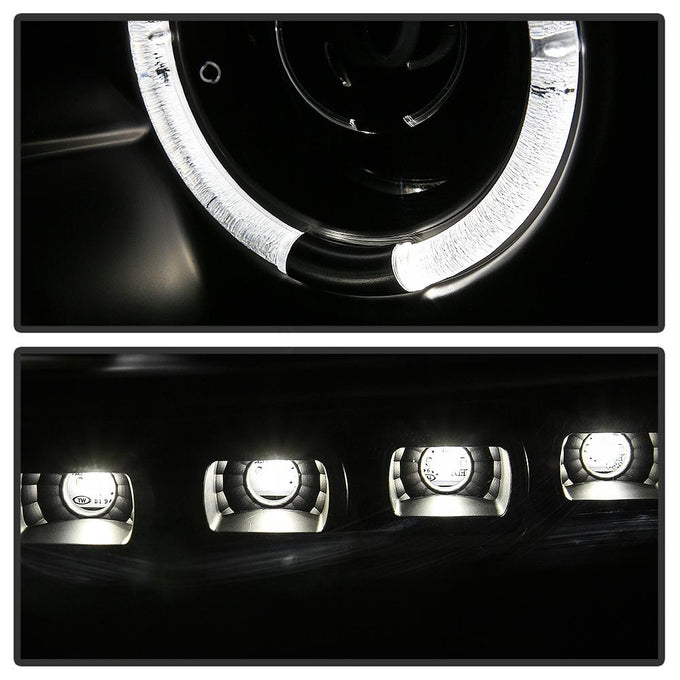 LED Halo Black Projector Headlights <br>11-16 Ford F-250 F-350 F-450 Super Duty