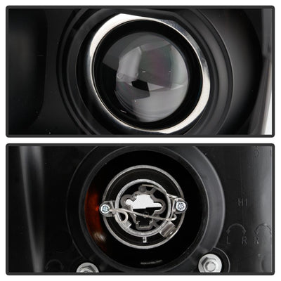 Version 2 Black Light Bar DRL LED Projector Headlights <br>07-13 GMC Sierra 1500 Sierra 2500 HD Sierra 3500 HD