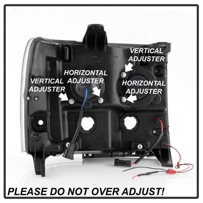 Version 2 Black Light Bar DRL LED Projector Headlights <br>07-13 GMC Sierra 1500 Sierra 2500 HD Sierra 3500 HD
