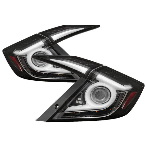 Black LED Tail Lights <br>16-19 Honda Civic