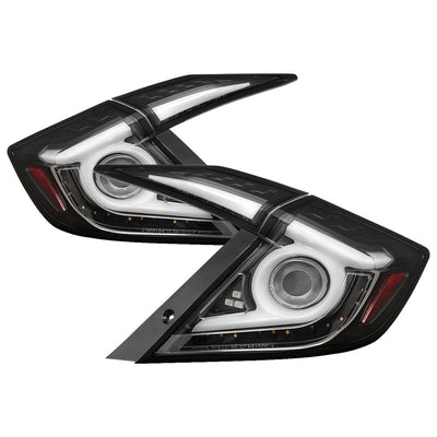 Black LED Tail Lights <br>16-19 Honda Civic