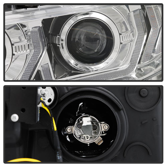 Chrome Projector Headlight W/ LED Sequential Turn Signal Lights <br>16-20 Honda Civic