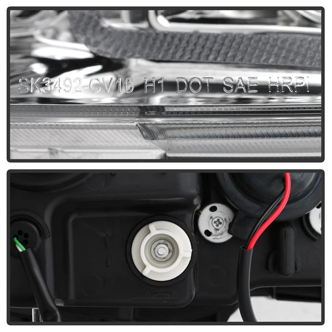 Chrome Projector Headlight W/ LED Sequential Turn Signal Lights <br>16-20 Honda Civic