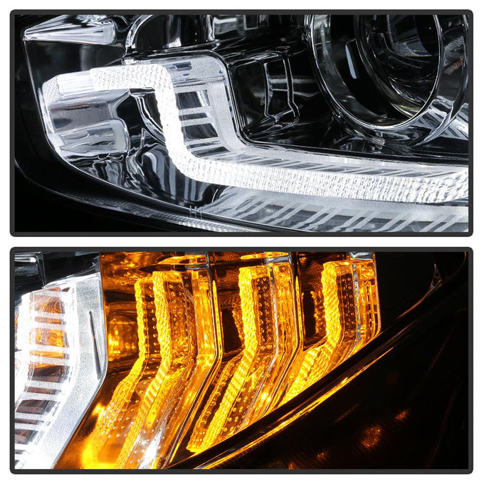 Chrome Projector Headlight W/ LED Sequential Turn Signal Lights <br>16-20 Honda Civic