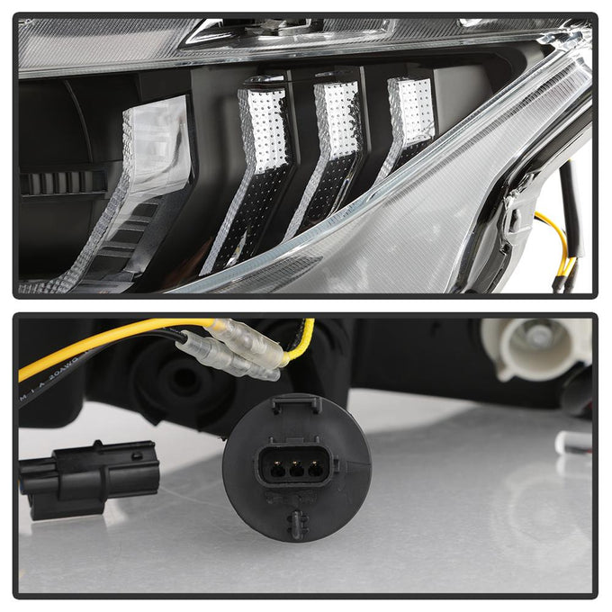 Black Projector Headlight W/ LED Sequential Turn Signal Lights <br>16-20 Honda Civic