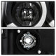 Black Light Bar Projector Headlights <br>05-07 Jeep Grand Cherokee
