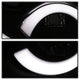 Black Light Bar Projector Headlights <br>05-07 Jeep Grand Cherokee