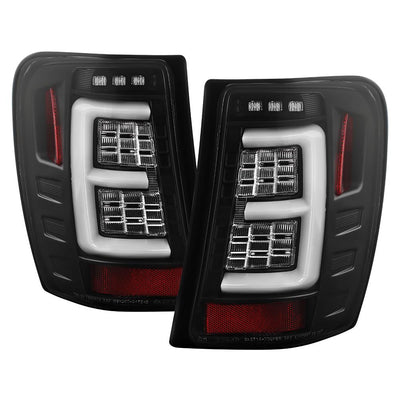 Version 3 Black Light Bar LED Tail Lights <br>99-04 Jeep Grand Cherokee