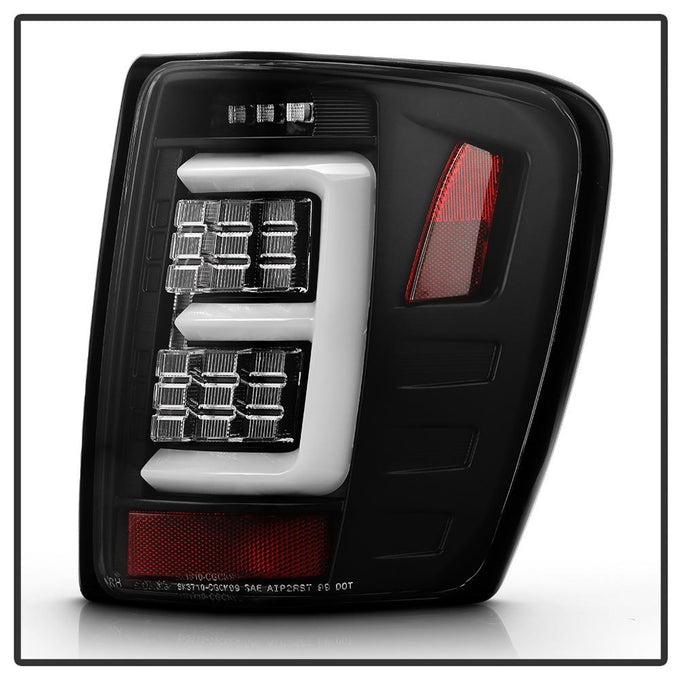Version 3 Black Light Bar LED Tail Lights <br>99-04 Jeep Grand Cherokee