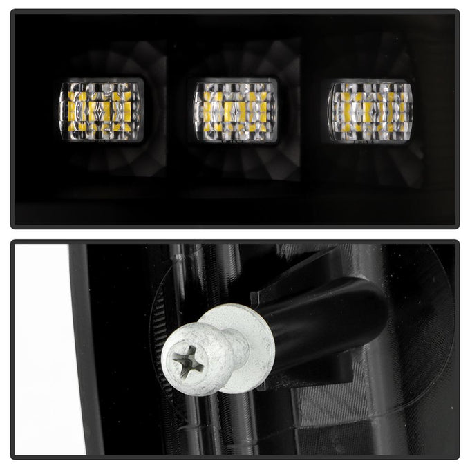 Version 3 Black Light Bar LED Tail Lights <br>99-04 Jeep Grand Cherokee
