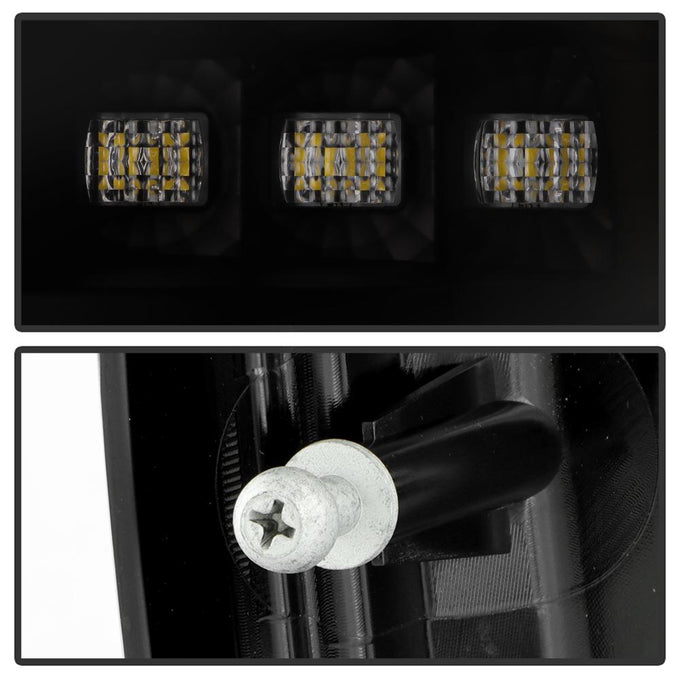 Version 3 Black Smoke Light Bar LED Tail Lights <br>99-04 Jeep Grand Cherokee