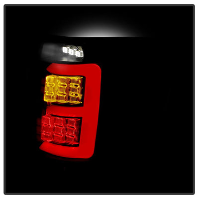 Version 3 Black Smoke Light Bar LED Tail Lights <br>99-04 Jeep Grand Cherokee