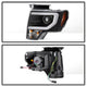 Switch Back Turn Signal Light Bar Black Projector Headlights <br>09-14 Ford F-150