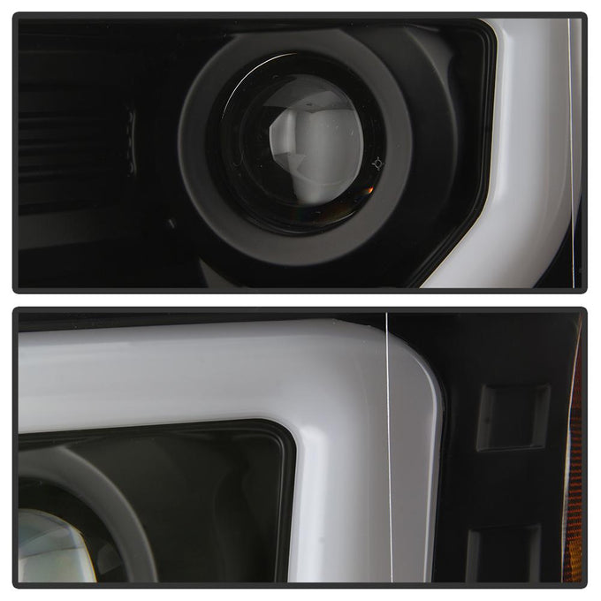 Switch Back Turn Signal Light Bar Black Projector Headlights <br>09-14 Ford F-150