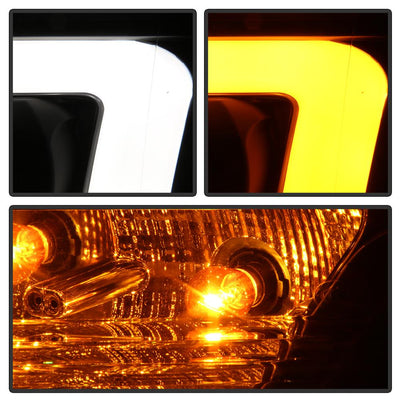 Switch Back Turn Signal Light Bar Black Projector Headlights <br>09-14 Ford F-150