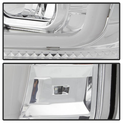 Version 2 Chrome Switch Back Light Bar Projector Headlights <br>08-10 Ford F-250 F-350 F-450 Super Duty