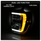 Version 2 Chrome Switch Back Light Bar Projector Headlights <br>08-10 Ford F-250 F-350 F-450 Super Duty