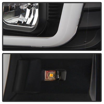Version 2 Black Switch Back Light Bar Projector Headlights <br>08-10 Ford F-250 F-350 F-450 Super Duty