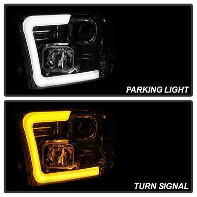 Version 2 Chrome Switch Back Light Bar Turn Signal Projector Headlights <br>09-18 Dodge Ram 1500 2500 3500