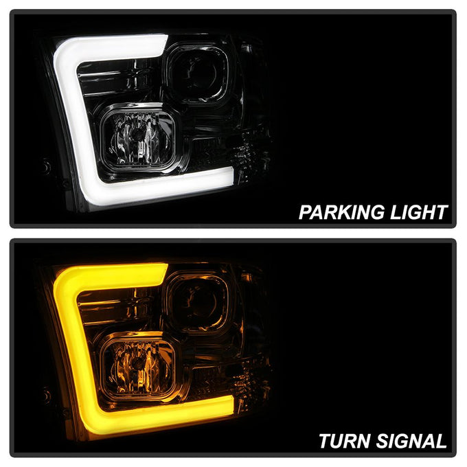 Version 2 Chrome Switch Back Light Bar Turn Signal Projector Headlights <br>09-18 Dodge Ram 1500 2500 3500