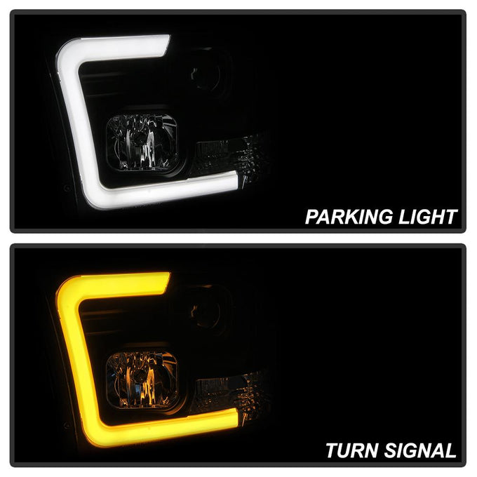Version 2 Black Switch Back Light Bar Turn Signal Projector Headlights <br>09-18 Dodge Ram 1500 2500 3500