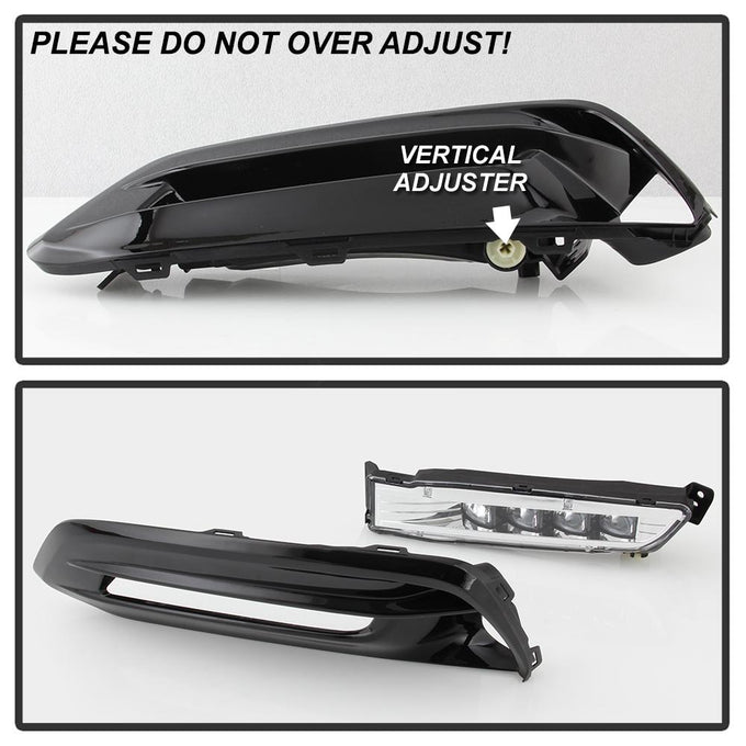 Clear OEM LED Fog Lights W/OEM Fit Switch <br>18-20 Honda Accord