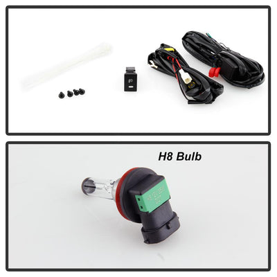 Clear OEM Fog Light W/OEM Style Switch <br>18-20 Toyota Sienna