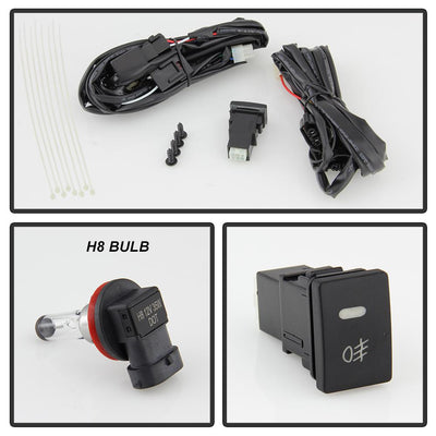 Clear OEM Fog Light W/OEM Style Switch <br>11-17 Toyota Sienna