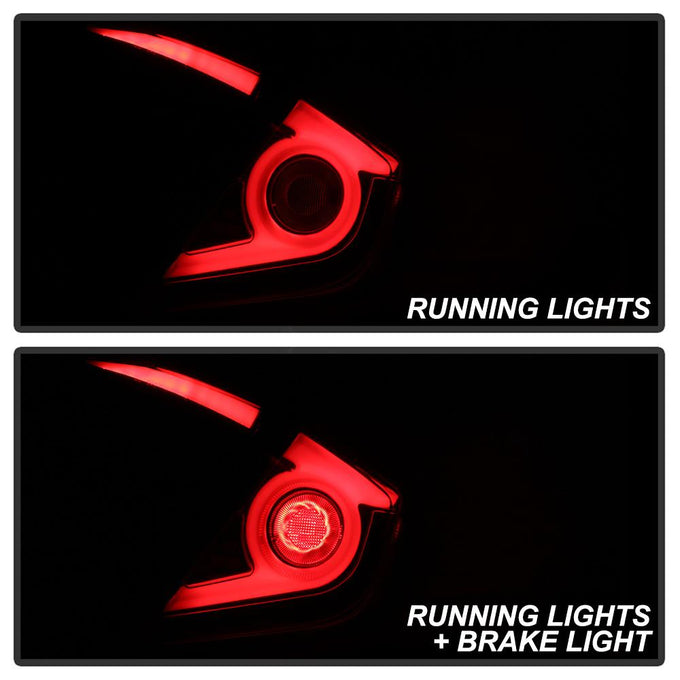 Black Smoke LED Tail Lights <br>16-19 Honda Civic