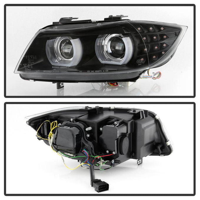 LED Turn Signal Black Projector Headlights <br>09-12 BMW 328i 335i M3 328i xDrive 335i xDrive