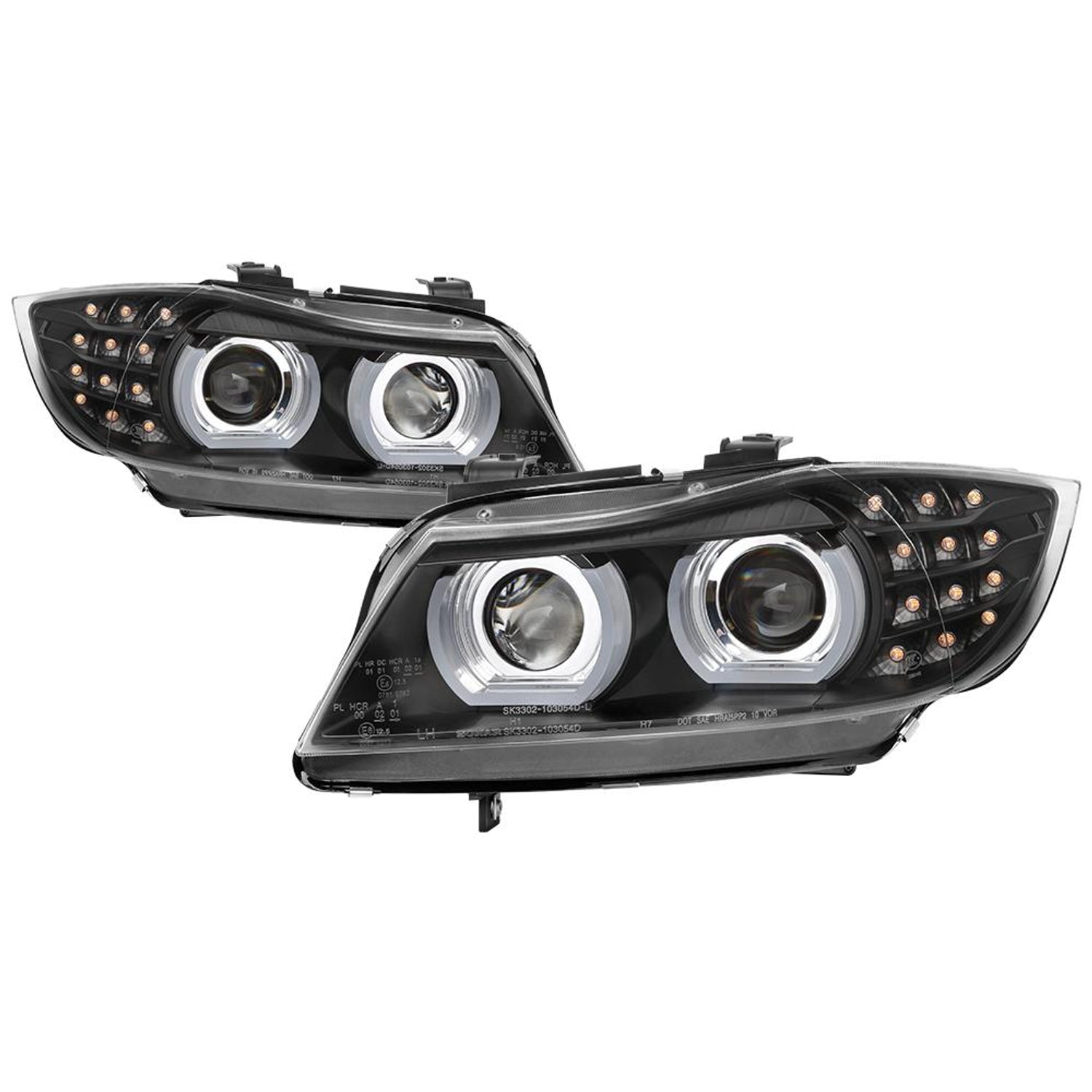 AFS Function Disable Black LED Turn Signal Projector Headlights <br>09-12 BMW 328i 335i M3 328i xDrive 335i xDrive