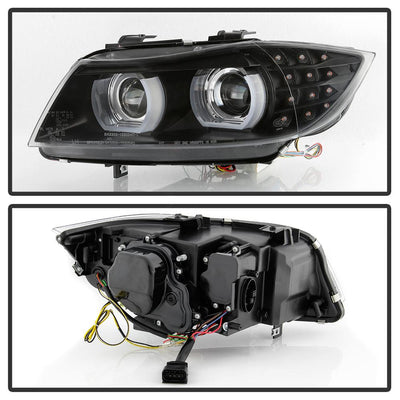 AFS Function Disable Black LED Turn Signal Projector Headlights <br>09-12 BMW 328i 335i M3 328i xDrive 335i xDrive