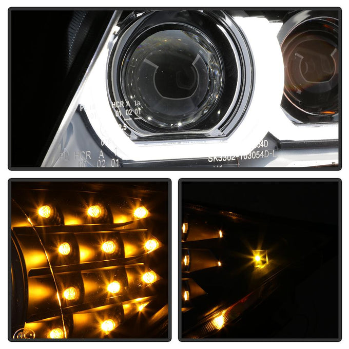 AFS Function Disable Black LED Turn Signal Projector Headlights <br>09-12 BMW 328i 335i M3 328i xDrive 335i xDrive